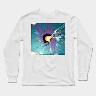 Amethyst and Blue Topaz Floral Long Sleeve T-Shirt